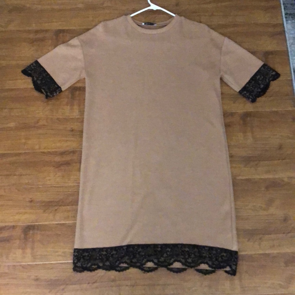 ZARA lace trim sweater dress